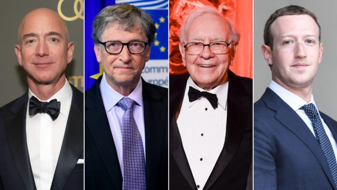 Bezos, Gates, Baffet, Zukerberg